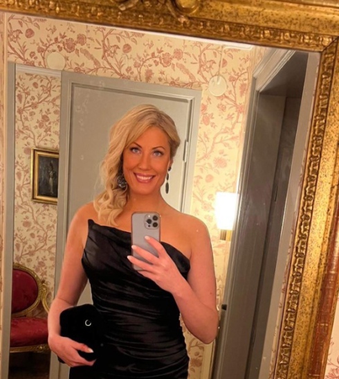 Hanna Olofsson besökte slottet på fredagen. Här en selfie på damrummet. Foto: Hanna Olofsson
